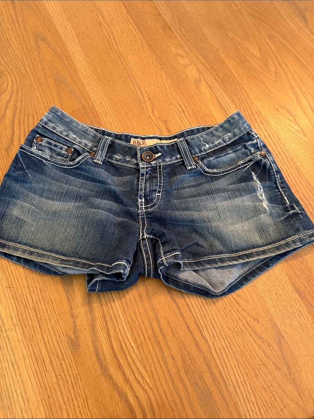 BKE Women's Blue Denim Jean Shorts